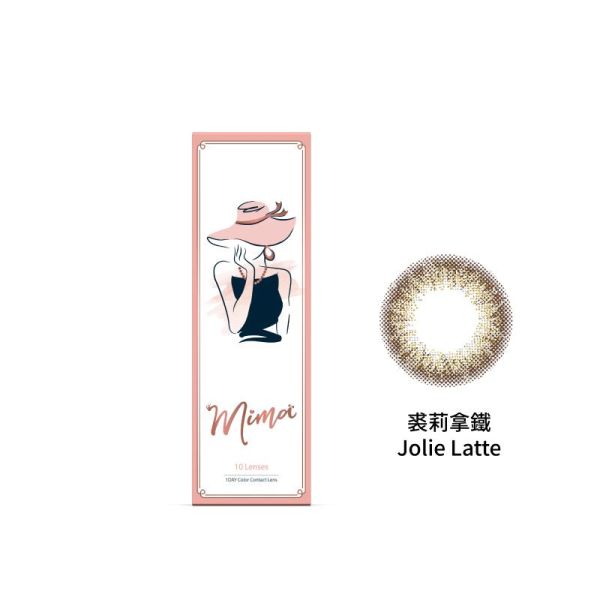 【MIMA】女主角彩色日拋隱形眼鏡-裘莉拿鐵 Jolie Latte (10片裝)